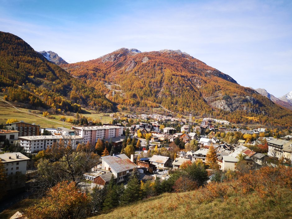 Station de trail à l'automne