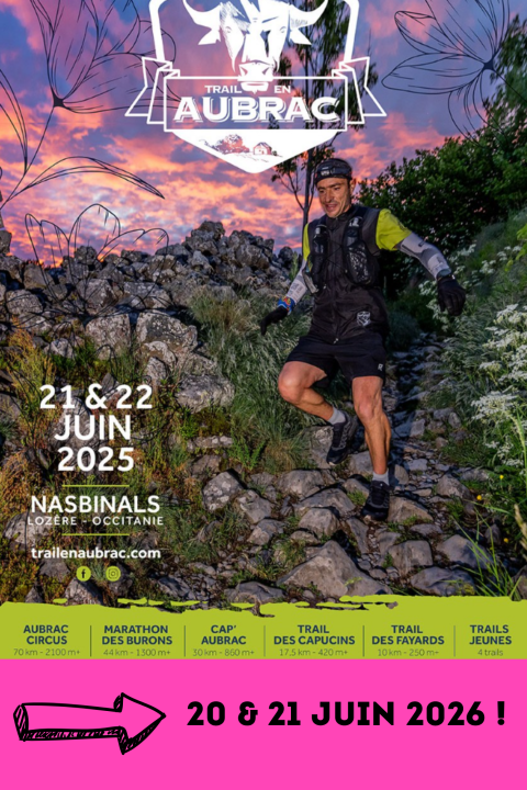 Affiche 2025 trail en Aubrac