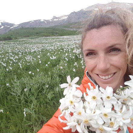 Au printemps sous le Lautaret en trail