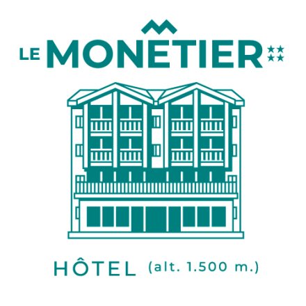Logo avec maison bleue et blanche