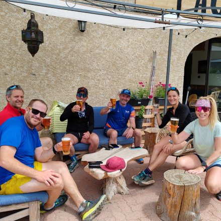 Trail pause après l'effort le réconfort Briançon