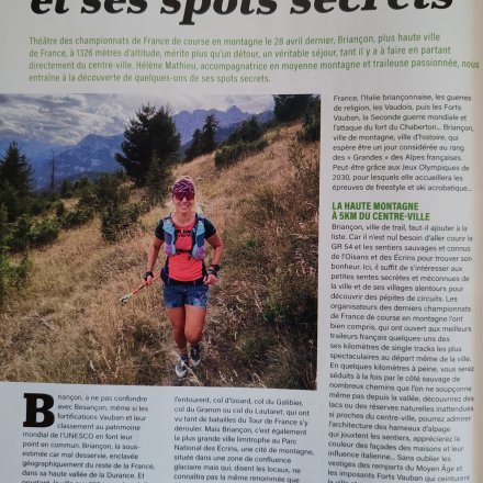 Article Jogging International magazine stage trail Briançon