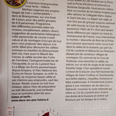 Zoom Jogging International magazine stage trail Briançon