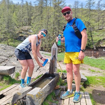 Fontaine traileur stage de trail Briançon Hélène