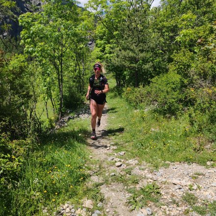 Traileur qui court stage de trail Briançon Hélène