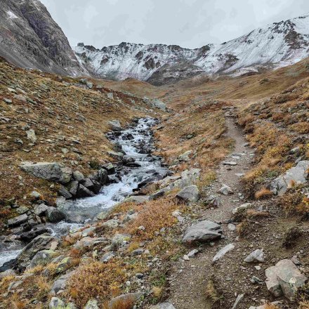Clarée automne paysage neige trail